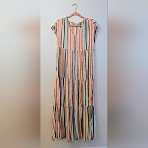 Multi-colored Striped Maxi Dress